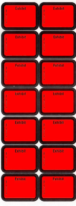 Exhibit Labels Red