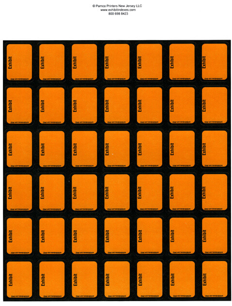 Exhibit Labels  Golden Yellow #482