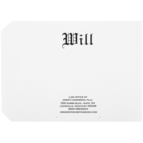 Design a Personalized Will Cover With Ease | Exhibit Indexes