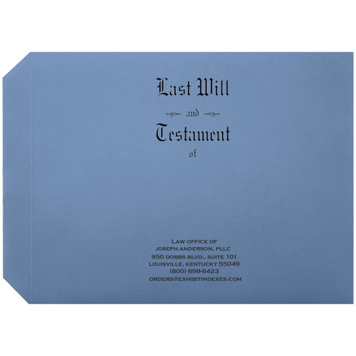 Design a Personalized Will Cover With Ease | Exhibit Indexes