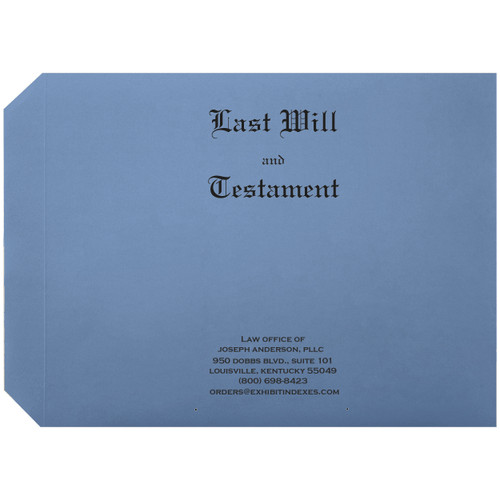 Design a Personalized Will Cover With Ease | Exhibit Indexes