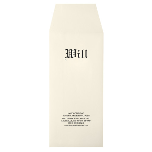 Design a Personalized Will Envelope With Ease | Exhibit Indexes Design a Personalized Will Envelope With Ease | Exhibit Indexes