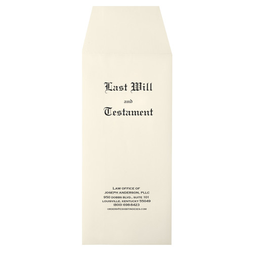 Design a Personalized Will Envelope With Ease | Exhibit Indexes Design a Personalized Will Envelope With Ease | Exhibit Indexes