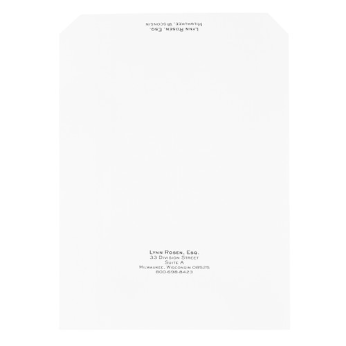  Custom Printed Blue Backs (Priced per 50) With Back Copy