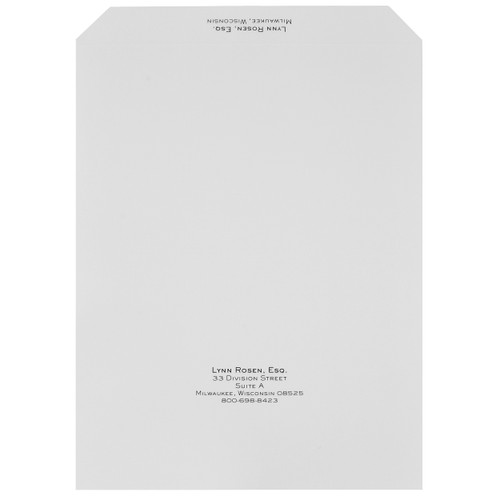  Custom Printed Blue Backs (Priced per 50) With Back Copy