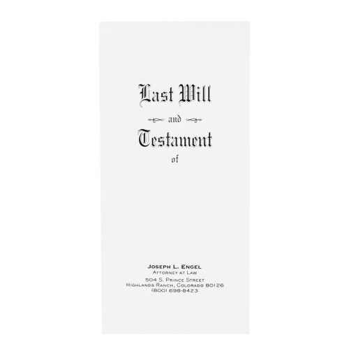 Personalized Will Envelopes  Side Opening (Priced per 50)