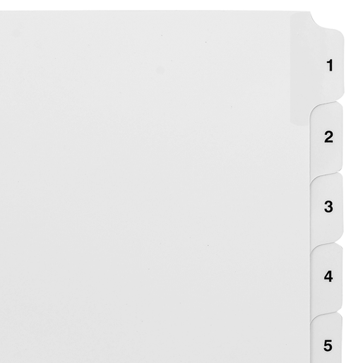 1-20 Side Tab Dividers