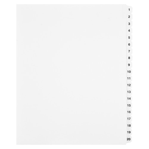 1-20 Side Tab Dividers
