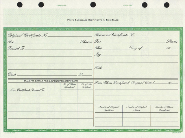 Printable Custom Stock Certificates | Exhibit Indexes - Page 2
