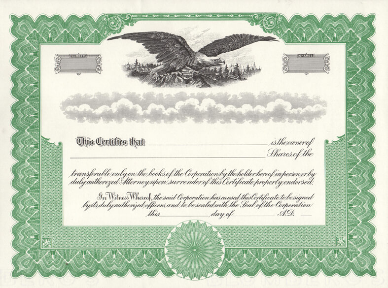 Free Printable Stock Certificates