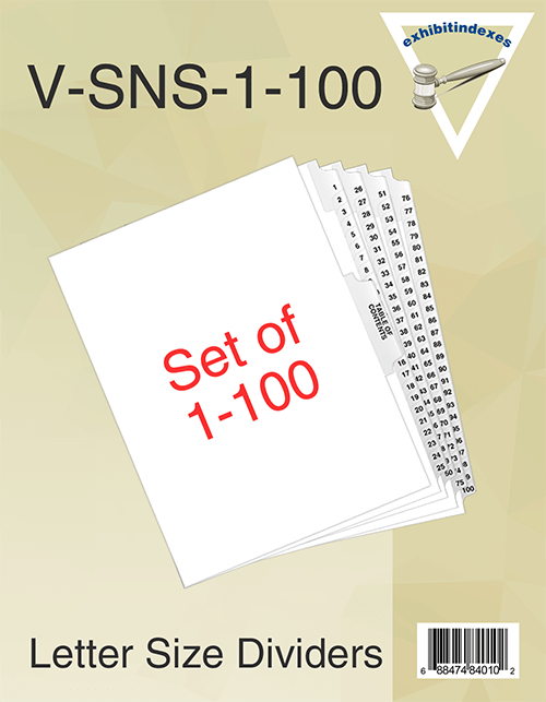 Numbered Dividers 1100