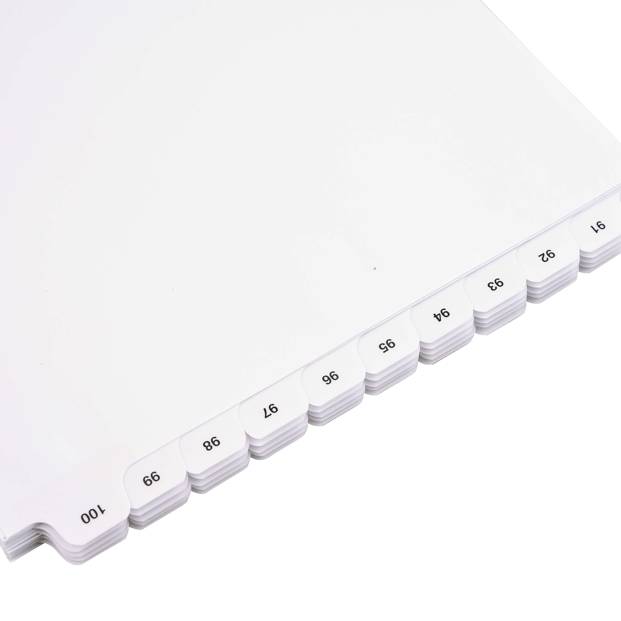 Numbered Dividers 51-100 - ExhibitIndexes.com