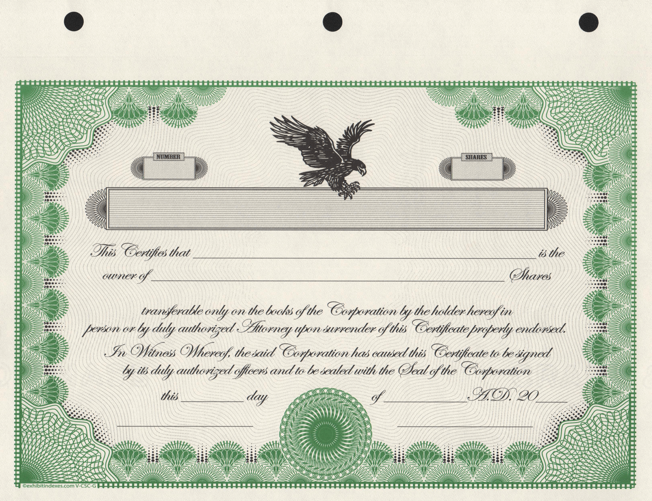 Corporate Stock Certificates Intended For Corporate Share Certificate Template