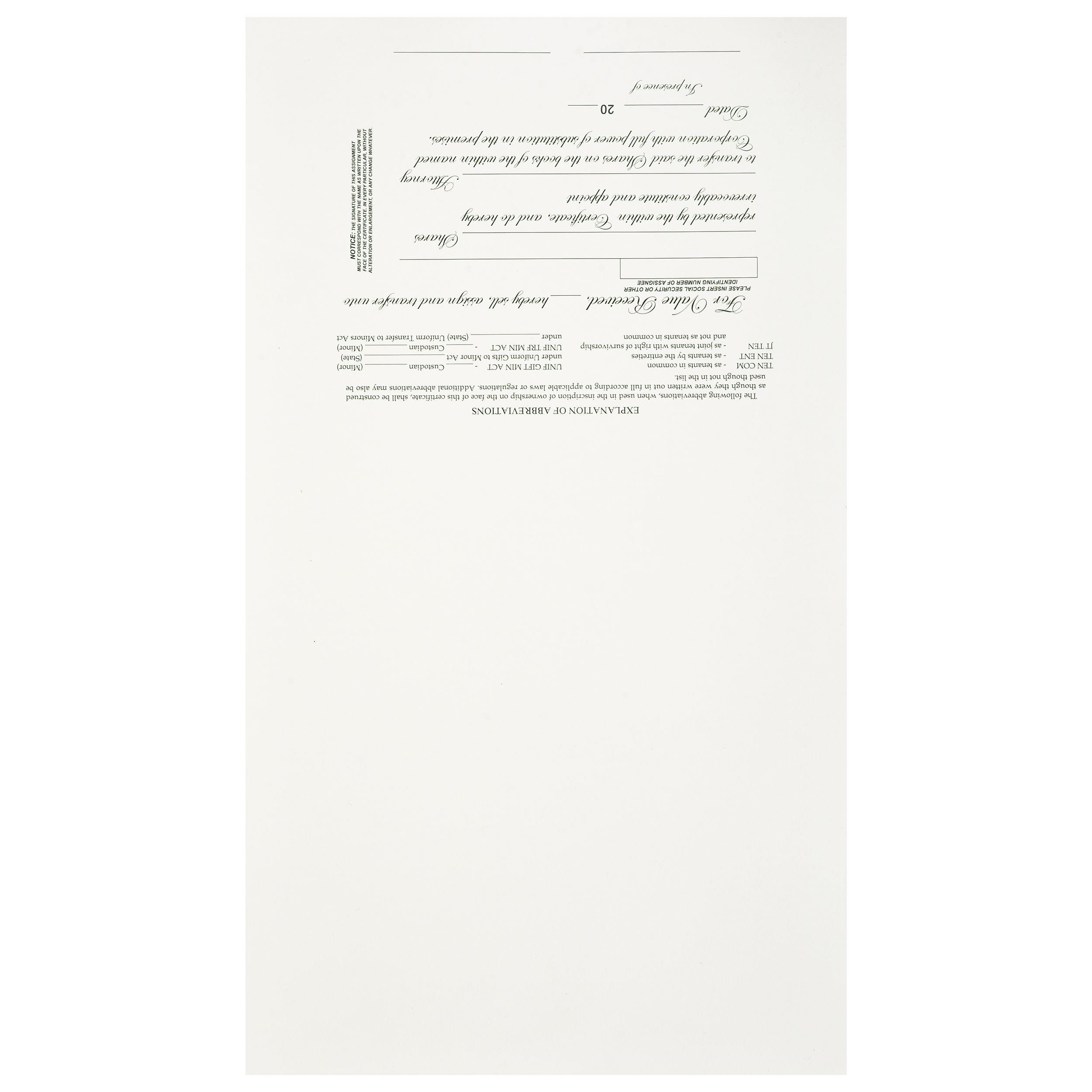 Corporate Stock Certificates - Custom Stock Certificate Printing