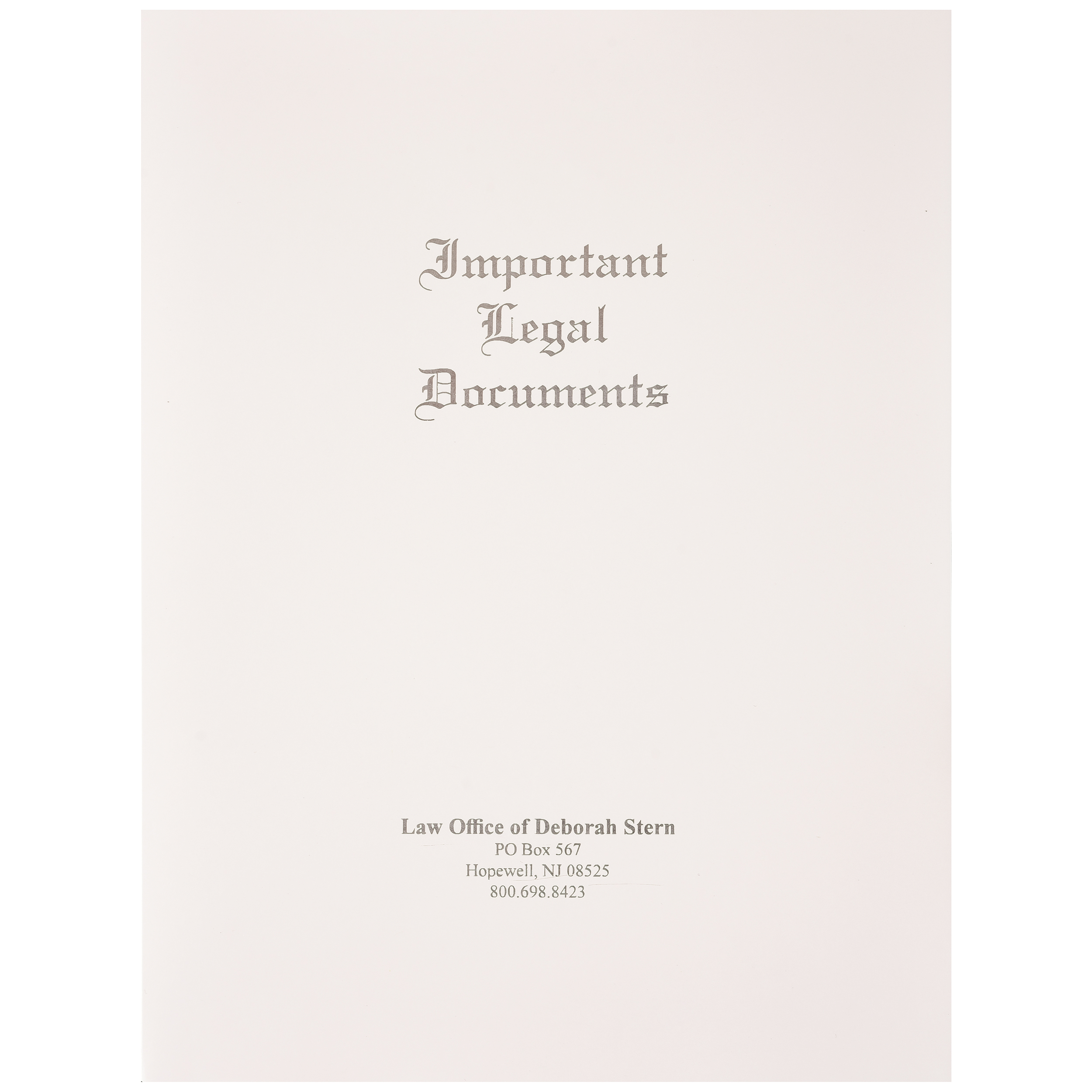 Legal Documents | Personalized Folders | ExhibitIndexes.com