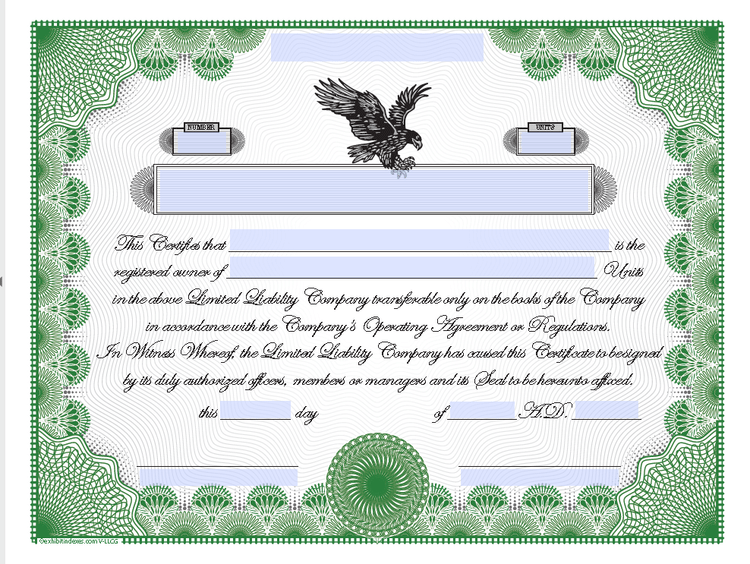 Shareholding Certificate Template