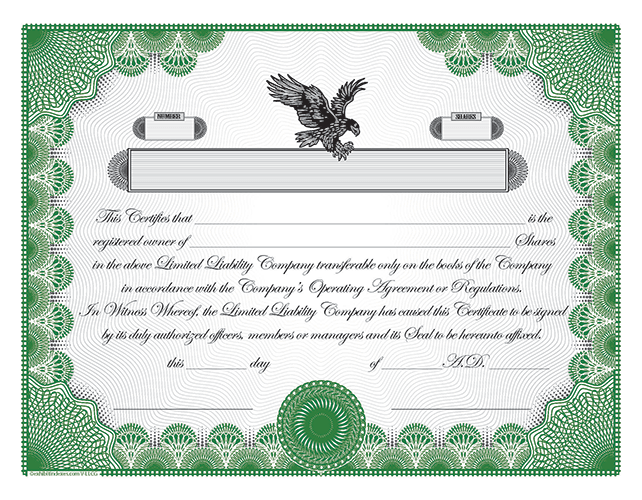 Llc Share Certificate Template Llc Share Certificate Template