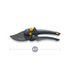 The Heavy Duty Bypass Pruner shown closed with an 8.7 inch length measurement