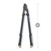 The Heavy Duty LeverAction Lopper standing upright with a 28 inch length measurement