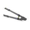The Heavy Duty LeverAction Lopper at an angle, showing the coated blade and geared lever head