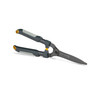 The Heavy Duty LeverAction Hedge Shear at an angle, showing the coated blades and geared lever pivot