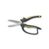The Super Duty Utility Snips open, showing the serrated blades and looped handle