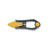 The Regular Duty Herb Snips closed with the yellow blade cover fitted