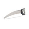 The Super Duty 18 inch D-Handle Saw at an angle, showing the curved pull saw blade and D-shaped grip