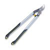 The Pro Series 32 inch Forged Lopper open, with aluminum handles and black and yellow grips