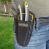 The Pro Series tool sheath worn on a belt, holding a Pro Series pruner