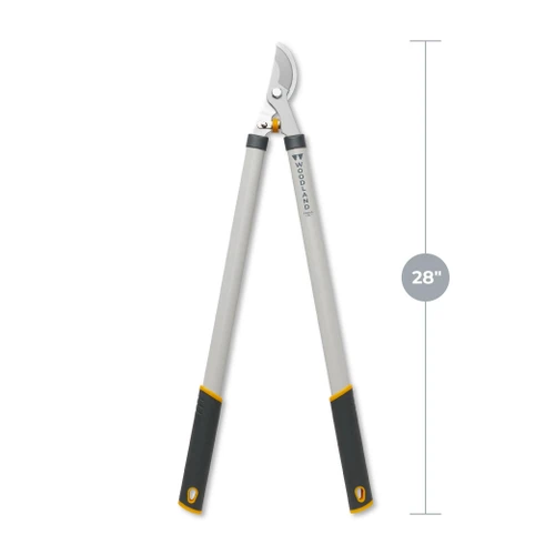 The Regular Duty Lopper standing upright with a 28 inch length measurement