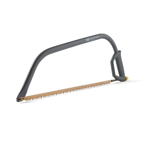 The Heavy Duty Bow Saw viewed from the opposite side, showing the powder-coated frame and ergonomic grip