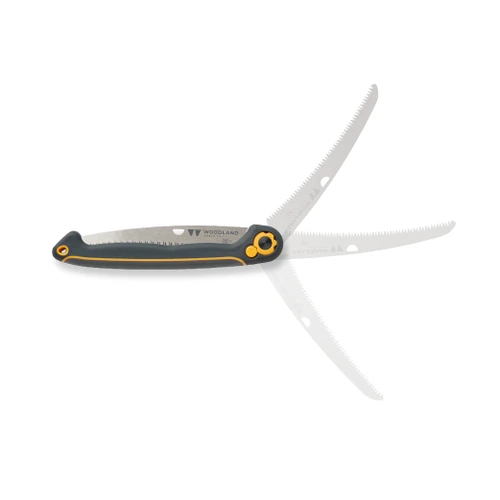 The Compact Duralight Folding Saw showing the blade swinging open from the handle