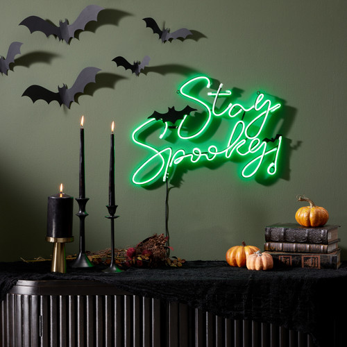 Neon Green Stay Spooky LED Electric Sign Wall Decor