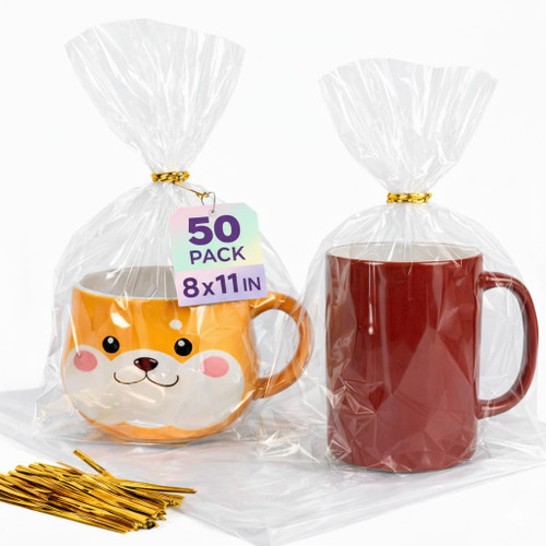 Halloween Cellophane Treat Bags, 150 pcs, 12 styles with twi