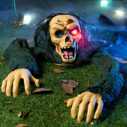 JOYIN Halloween Zombie Groundbreaker with Creepy Sound & Glo