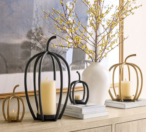 Handcrafted Fallon Pumpkin Candle Holder