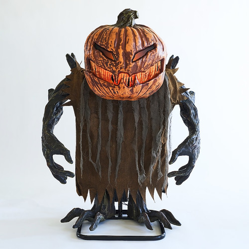 3-Ft Motion Activated Growling Pumpkin Henchman Animatronic