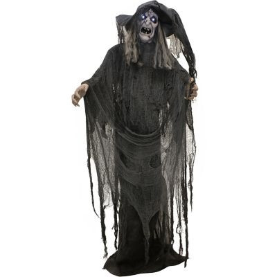 Haunted Hill Farm 69 in. Standing Witch Halloween Decoration