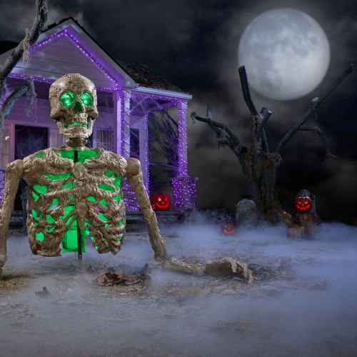 Haunted Hill Farm 67 in. Animatronic Zombie Carver with Move