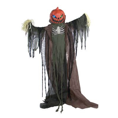 Haunted Hill Farm 80 in. Life-Size Scarecrow Halloween Anima