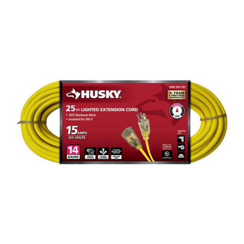 25 ft. 16/3 Light Duty Indoor/Outdoor Extension Cord, Orange