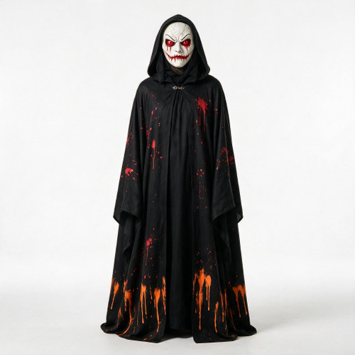 Curated Hand-Painted Ghost Face Robe