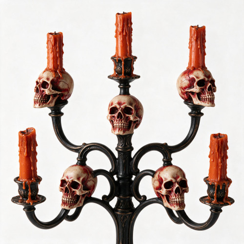 Studio Animated Skull Candelabra