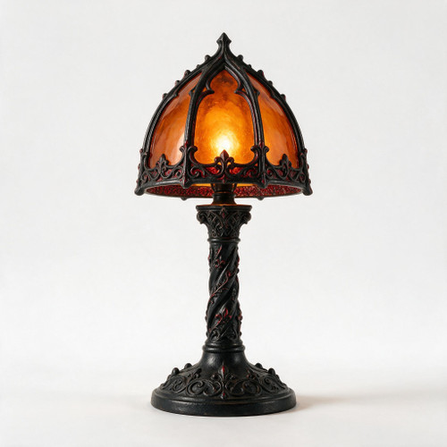 Museum-Quality Weathered Table Lamp Gothic