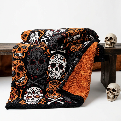 Handcrafted Halloween Throw Blanket v3