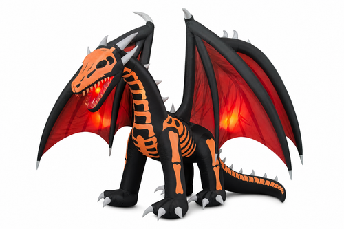 Museum-Quality LED-Lit Dragon Skeleton