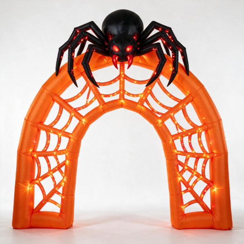 Life-Size Sound-Reactive Spider Web Yard