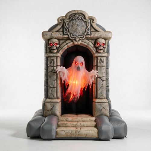 Hand-Painted Mausoleum Scene — Museum-Quality Edition