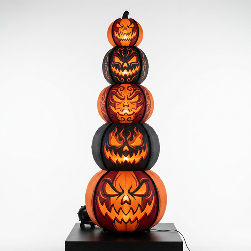 Gothic Pumpkin Stack — Museum-Quality Edition